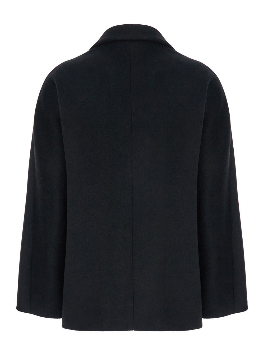 Leplain Women Black Double-Breasted Jacket With Peak Revers In Wool Woman