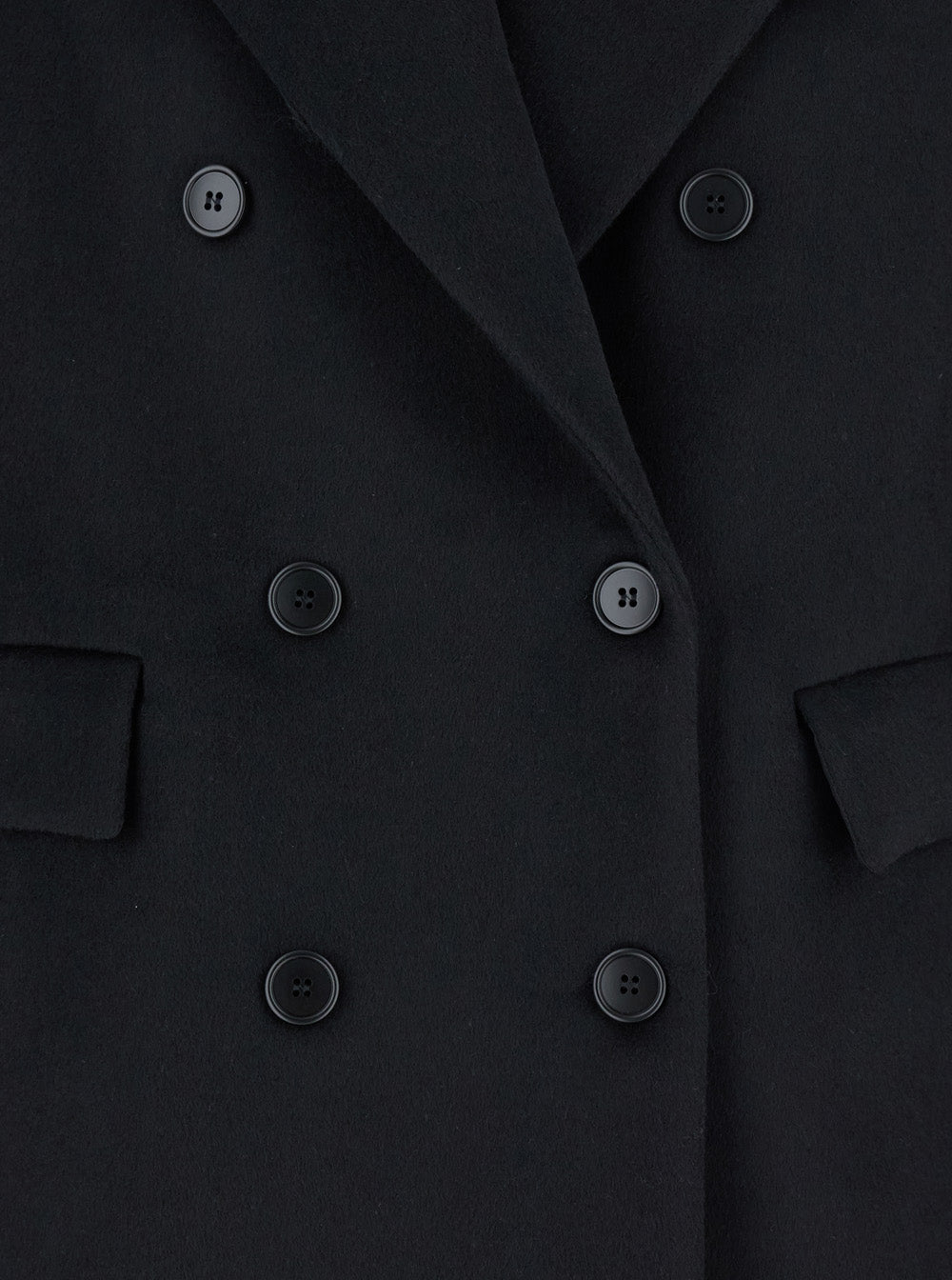 Leplain Women Black Double-Breasted Jacket With Peak Revers In Wool Woman