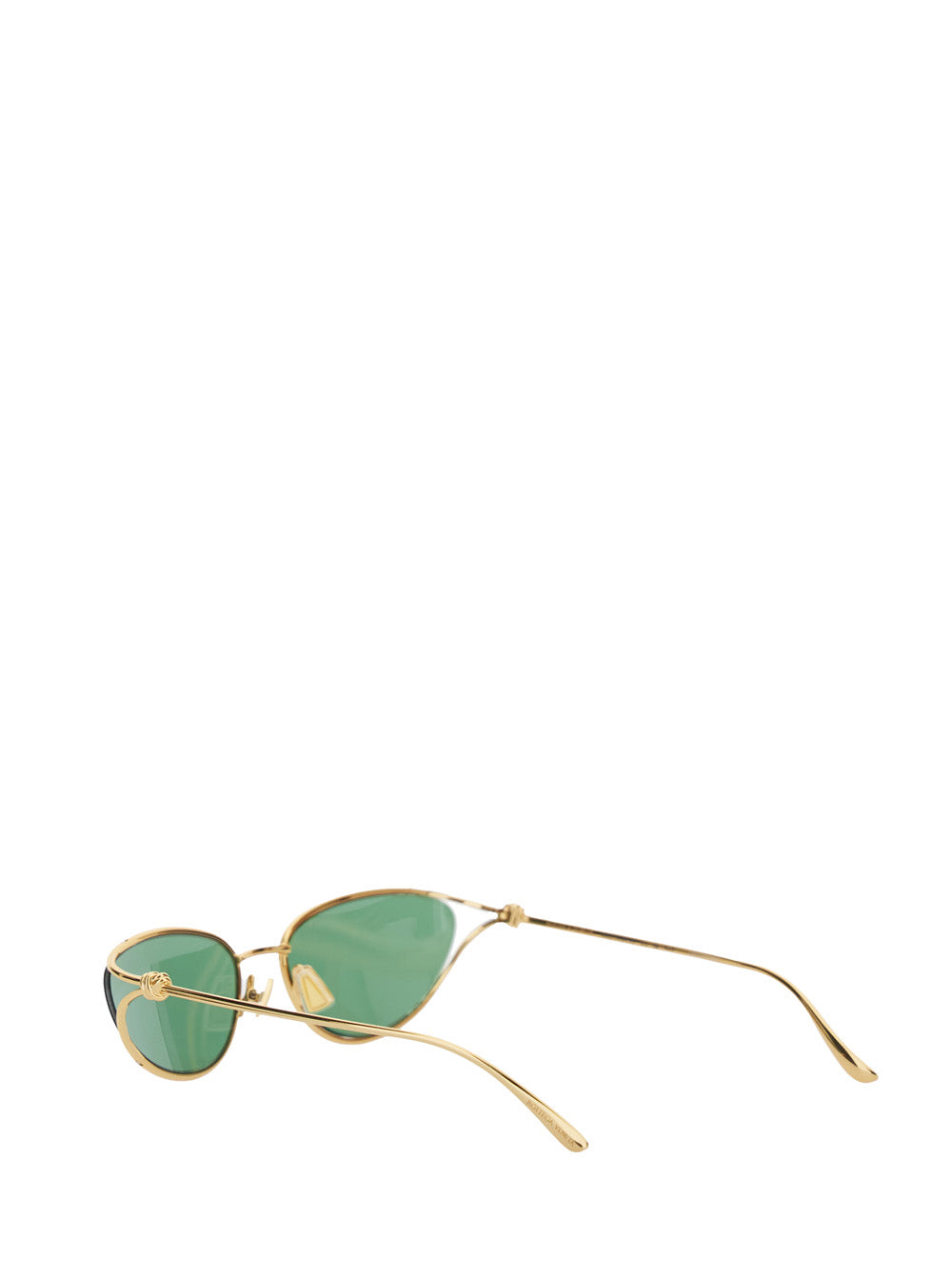 Bottega Veneta Women Green Sunglasses With Cat-Eye Design And Knot Detail On The Temples In Metal Woman