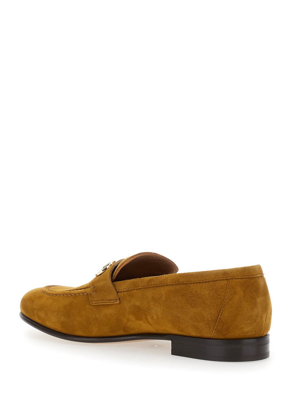 FERRAGAMO Ferragamo Women Brown Loafers With Almond Toe And Gancini Detail On The Front In Suede Woman