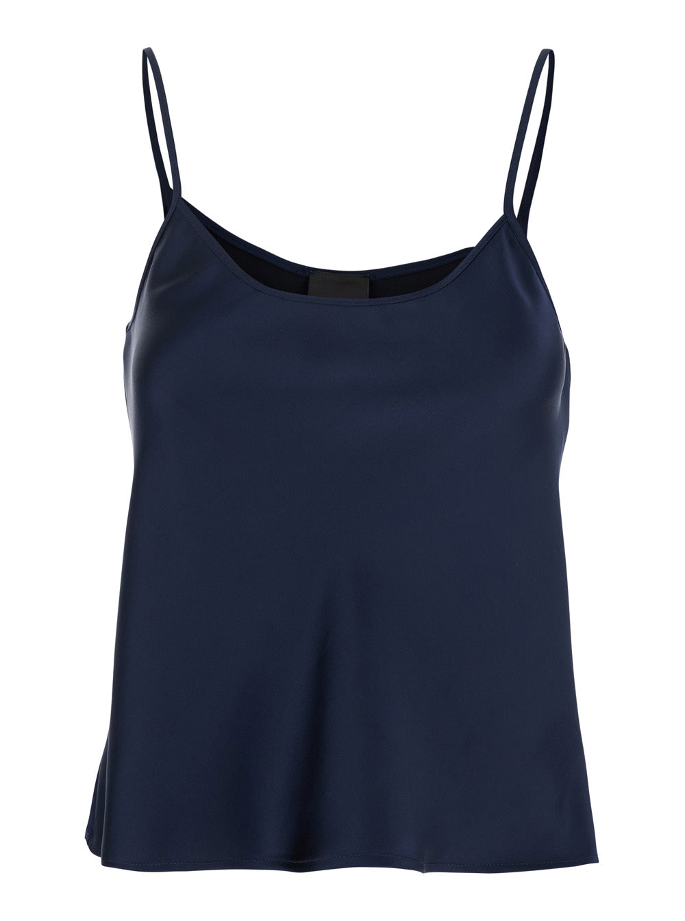 Leplain Women Blue Top With Spaghetti Straps In Satin Woman