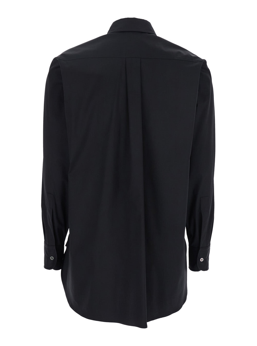 Leplain Women Black Shirt With Classic Collar In Cotton Blend Stretch Woman