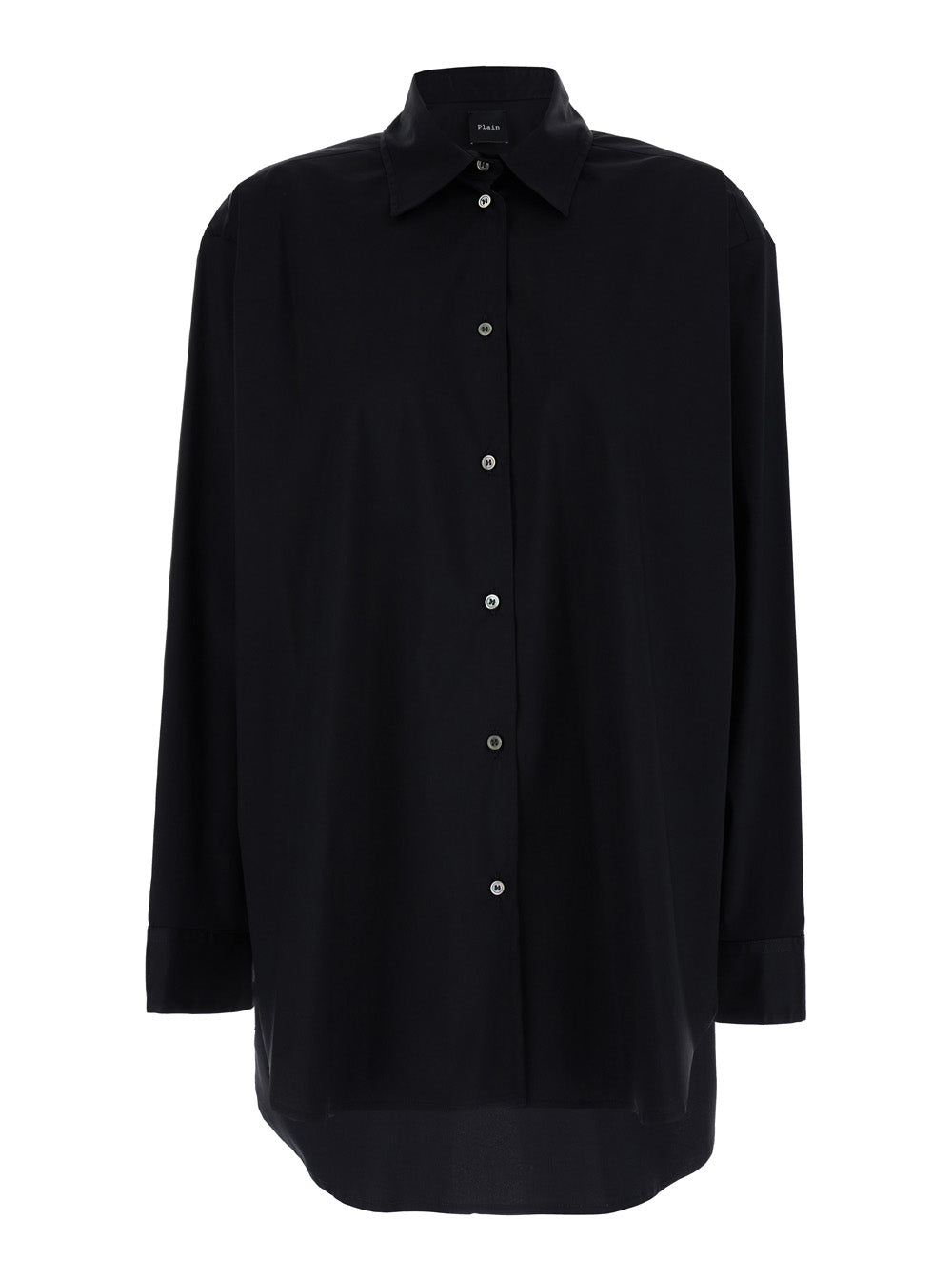 Leplain Women Oversized Black Shirt In Cotton Woman