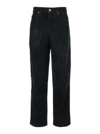 Isabel Marant Etoile Women 'Kelvina' Black Jeans With Logo Patch On The Rear And Tapered Leg In Denim Woman