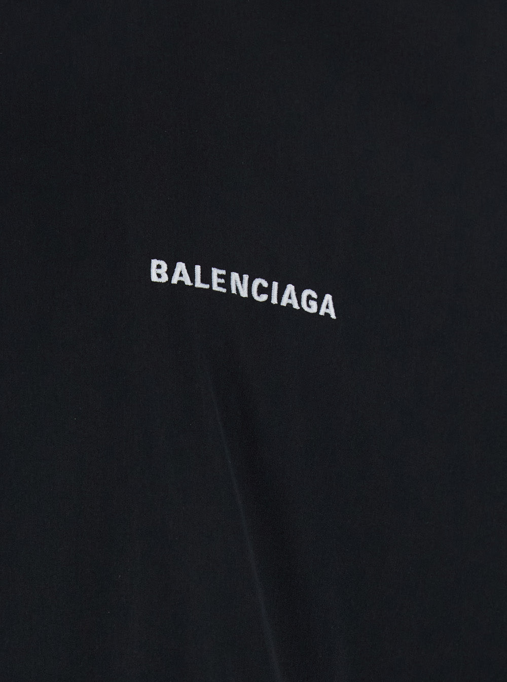 Balenciaga Men Black High Neck Sweatshirt With Logo Lettering On Front And Rear In Tech Fabric Man