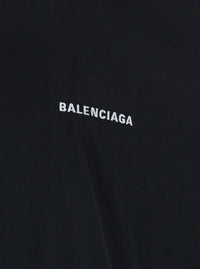 Balenciaga Men Black High Neck Sweatshirt With Logo Lettering On Front And Rear In Tech Fabric Man