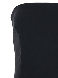 SOLACE LONDON Solace London Women 'Helena' Black Long Dress With Bare Shoulder And Flared Hem In Twill Woman