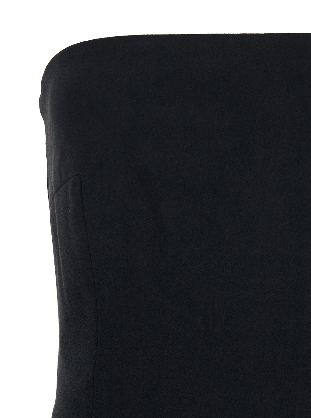 Solace London Women 'Anderson' Black Long Dress With Bare Shoulder And Back Slit In Twill Woman