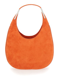 SAVETTE Savette Women 'Florence Small' Orange Shoulder Bag With Open Top In Suede Woman