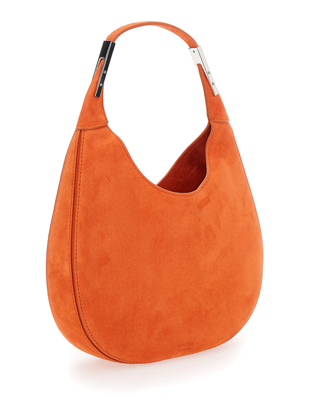 SAVETTE Savette Women 'Florence Small' Orange Shoulder Bag With Open Top In Suede Woman