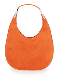 SAVETTE Savette Women 'Florence Small' Orange Shoulder Bag With Open Top In Suede Woman