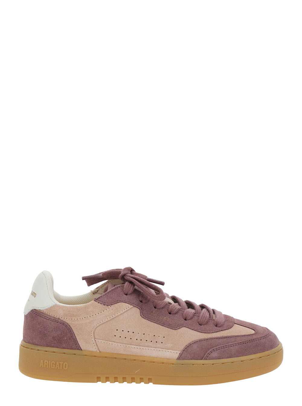 Axel Arigato Women 'Dice T-Toe' Pink Low Top Sneakers With Contrasting Heel With Logo Lettering In Suede Woman