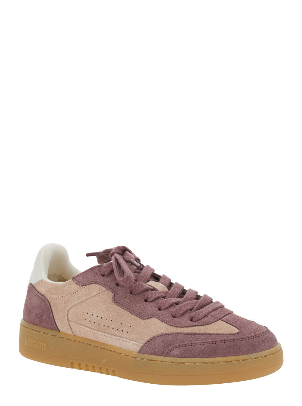 Axel Arigato Women 'Dice T-Toe' Pink Low Top Sneakers With Contrasting Heel With Logo Lettering In Suede Woman