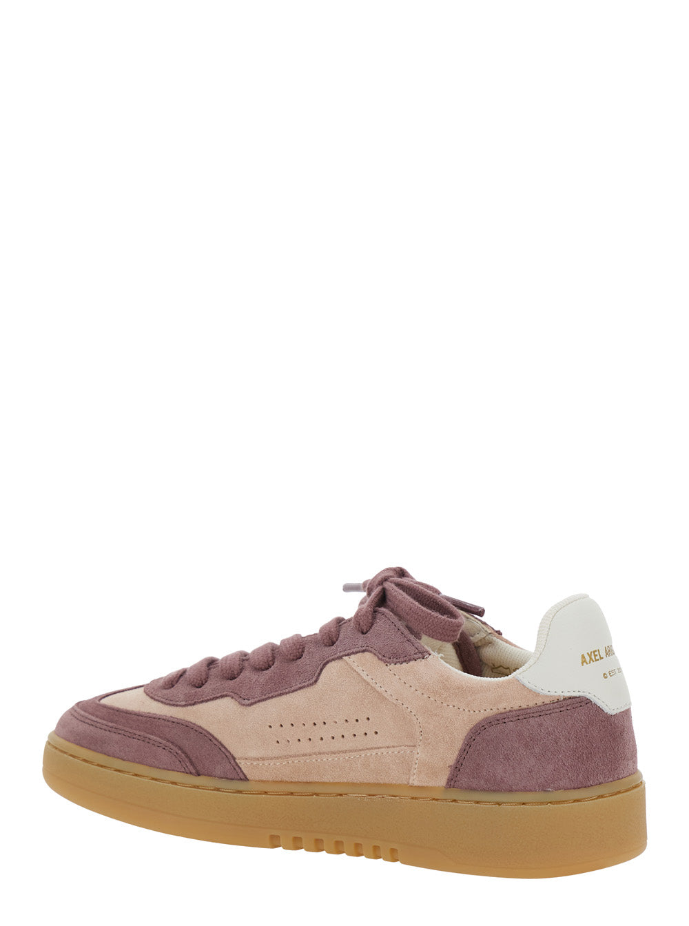 Axel Arigato Women 'Dice T-Toe' Pink Low Top Sneakers With Contrasting Heel With Logo Lettering In Suede Woman