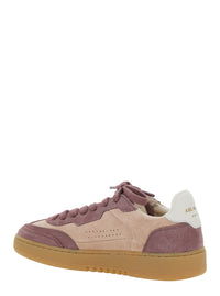 Axel Arigato Women 'Dice T-Toe' Pink Low Top Sneakers With Contrasting Heel With Logo Lettering In Suede Woman
