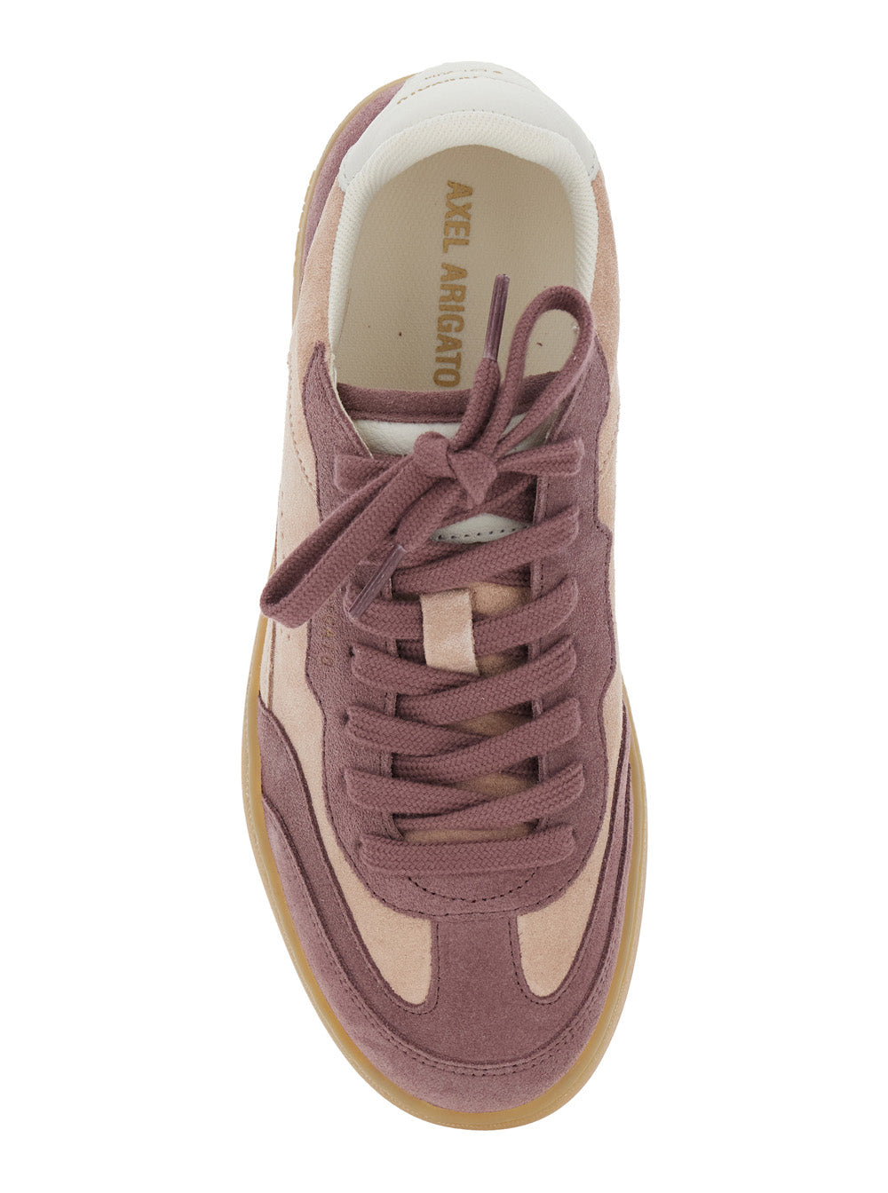 Axel Arigato Women 'Dice T-Toe' Pink Low Top Sneakers With Contrasting Heel With Logo Lettering In Suede Woman