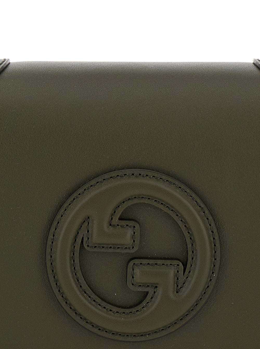 Gucci Women 'Blondie' Green Handbag With Gg Logo Plaque On The Front In Leather Woman
