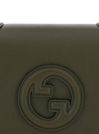 Gucci Women 'Blondie' Green Handbag With Gg Logo Plaque On The Front In Leather Woman