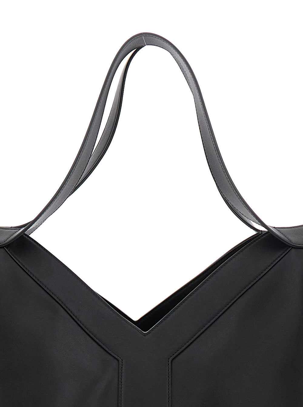 Saint Laurent Men Black Tote Bag With Two Top Handles And Hook Closure In Leather Man
