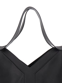Saint Laurent Men Black Tote Bag With Two Top Handles And Hook Closure In Leather Man
