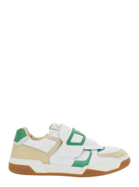 Valentino Garavani Men 'Joie De Jouer' White Low Top Sneakers With Perforated Details And Maxi Vlogo On The Front In Leather Man
