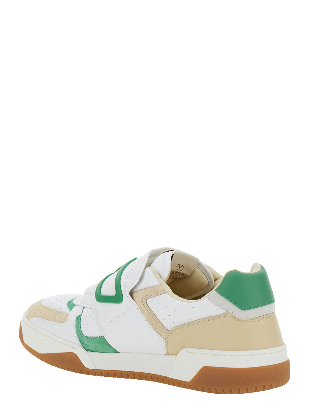 Valentino Garavani Men 'Joie De Jouer' White Low Top Sneakers With Perforated Details And Maxi Vlogo On The Front In Leather Man
