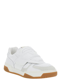 Valentino Garavani Men 'Joie De Jouer' White Low Top Sneakers With Perforated Details And Maxi Vlogo On The Front In Leather Man