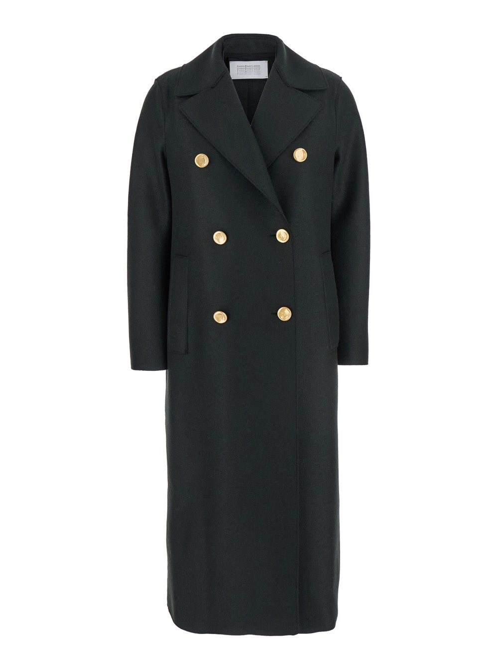 HARRIS WHARF LONDON Harris Wharf London Women Green Double-Breasted  Coat With Wide Notched Revers In Wool Woman