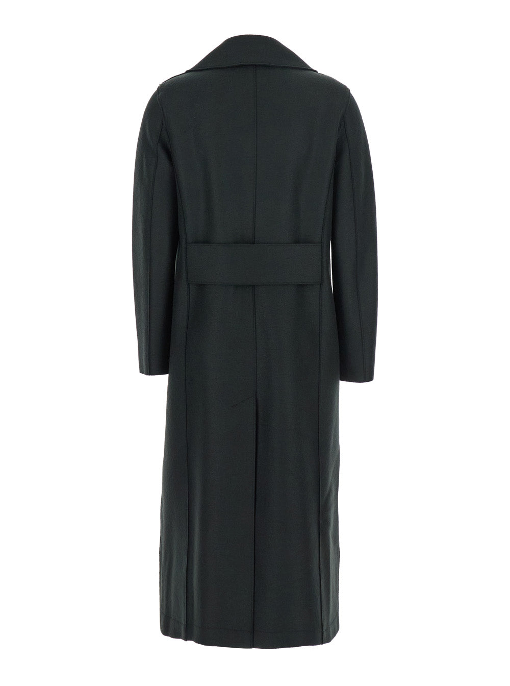 HARRIS WHARF LONDON Harris Wharf London Women Green Double-Breasted  Coat With Wide Notched Revers In Wool Woman