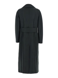 HARRIS WHARF LONDON Harris Wharf London Women Green Double-Breasted  Coat With Wide Notched Revers In Wool Woman