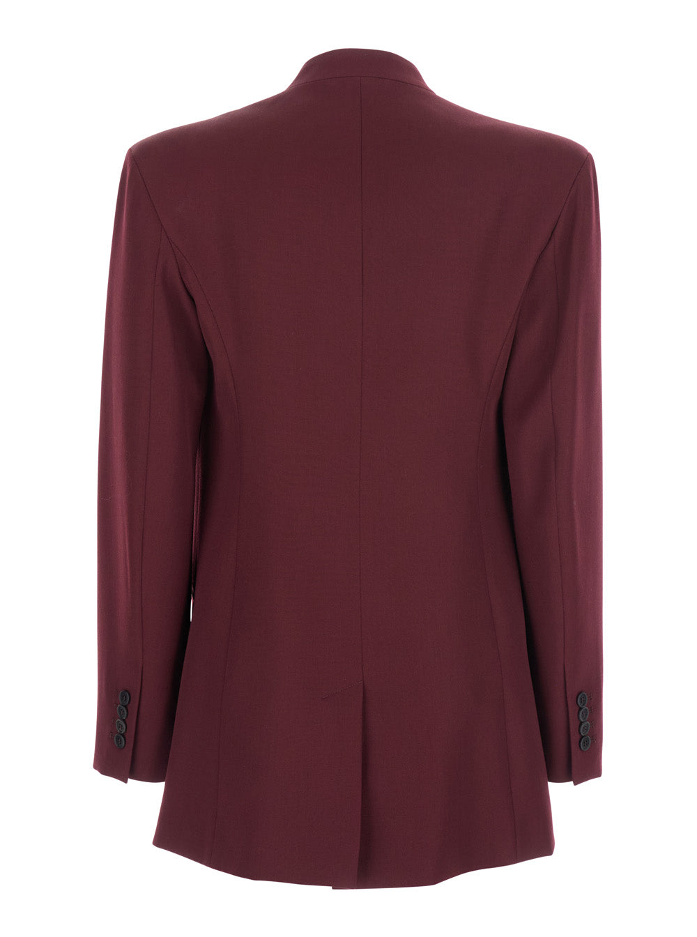 The Attico Women Bordeaux Jacket With Deep Neckline And Straps In Wool Woman