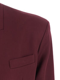 The Attico Women Bordeaux Jacket With Deep Neckline And Straps In Wool Woman