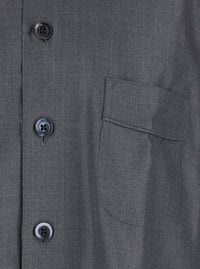 Tom Ford Men Grey Shirt With Chest Pocket In Silk Man