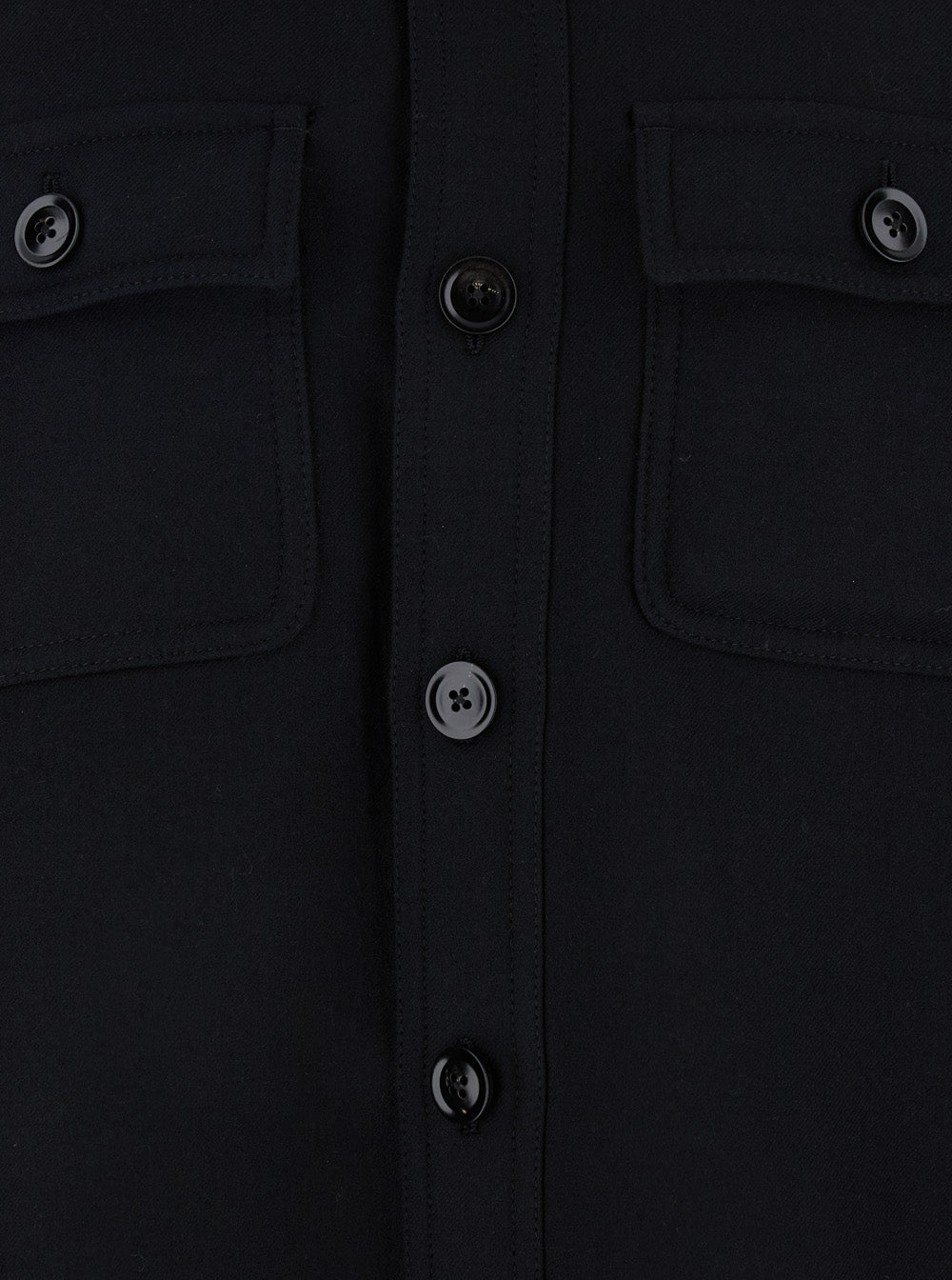 Tom Ford Men Black Jacket With Flap Pockets On The Chest In Wool Man