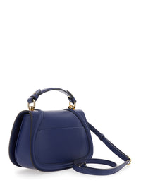 Gucci Women 'Blondie' Blue Handbag With Gg Logo Plaque On The Front In Leather Woman