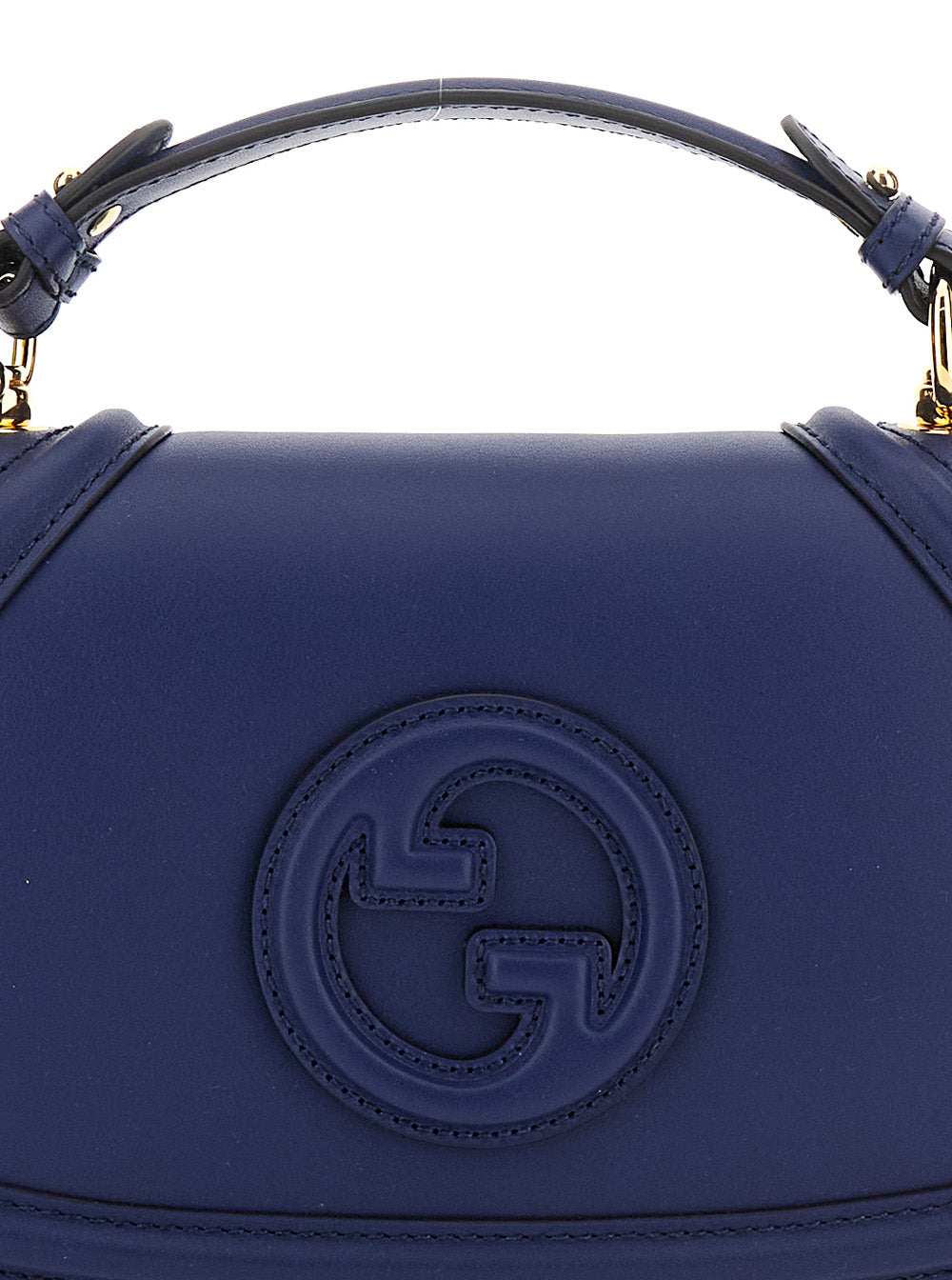 Gucci Women 'Blondie' Blue Handbag With Gg Logo Plaque On The Front In Leather Woman