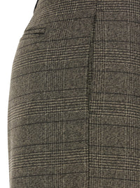 Leplain Women Brown Trousers With Striped Motif In Wool Woman