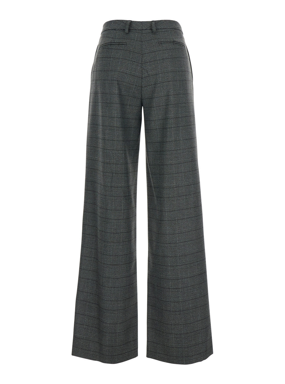 Leplain Women Grey Trousers With Striped Motif In Wool Woman