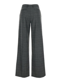 Leplain Women Grey Trousers With Striped Motif In Wool Woman