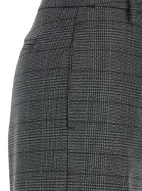 Leplain Women Grey Trousers With Striped Motif In Wool Woman