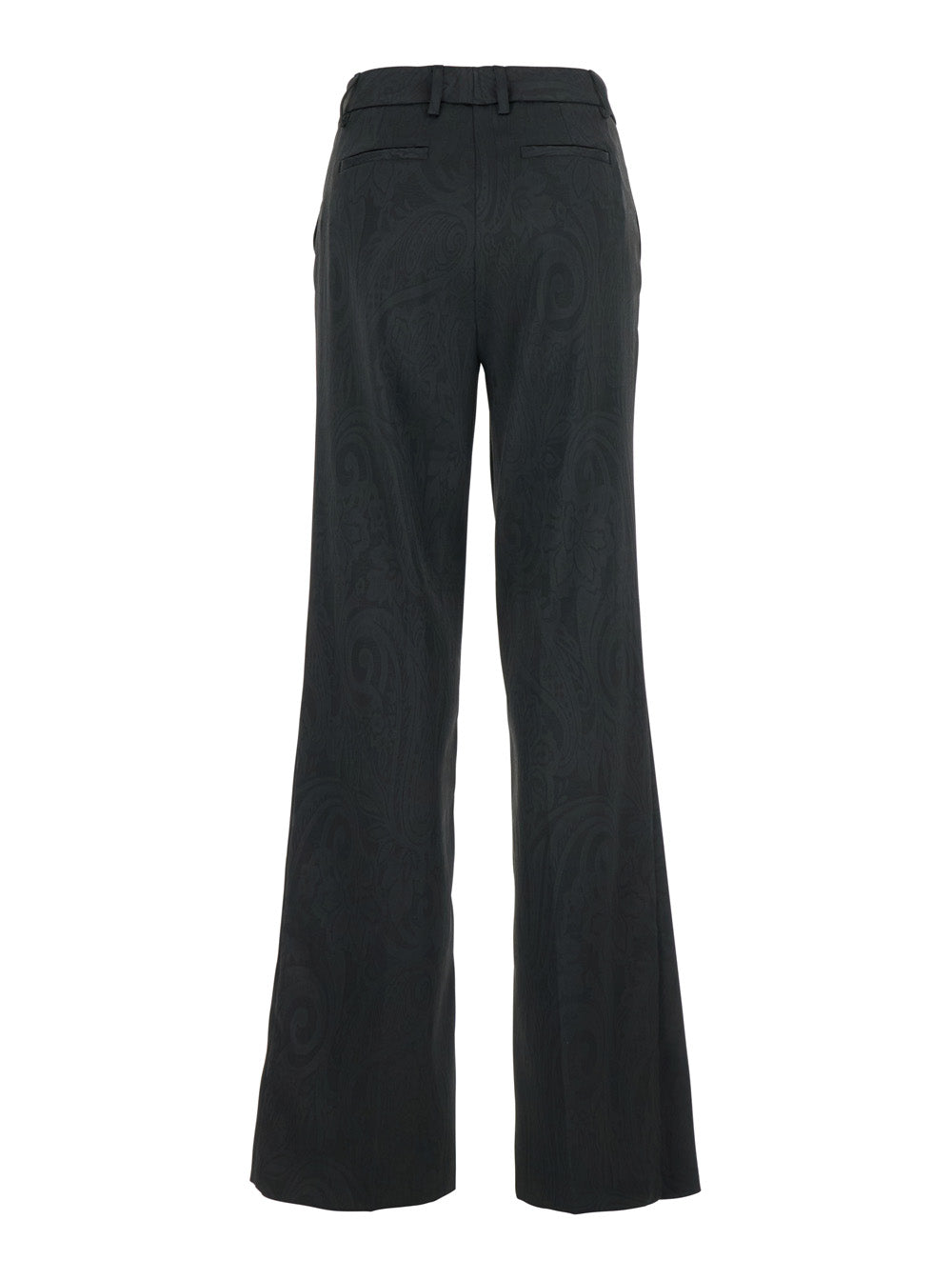 Leplain Women Black Trousers With Damask Effect In Fabric Woman
