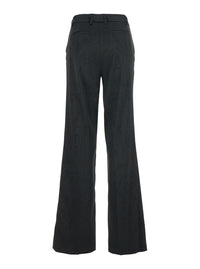 Leplain Women Black Trousers With Damask Effect In Fabric Woman