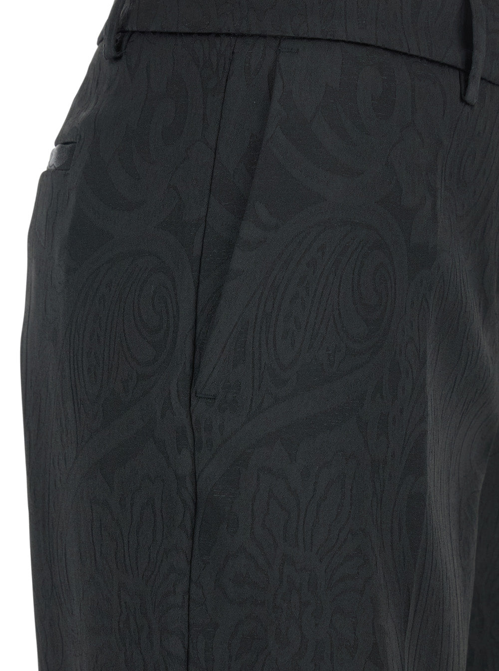 Leplain Women Black Trousers With Damask Effect In Fabric Woman