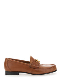 Valentino Garavani Women Beige Loafers With Vlogo Signature Detail In Leather Man