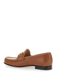 Valentino Garavani Women Beige Loafers With Vlogo Signature Detail In Leather Man