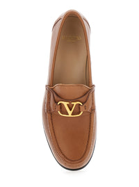 Valentino Garavani Women Beige Loafers With Vlogo Signature Detail In Leather Man
