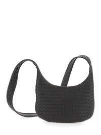 Bottega Veneta Men 'Veneto' Brown Shoulder Bag With Fixed Shoulder Strap And All-Over Intrecciato Motif In Leather Man