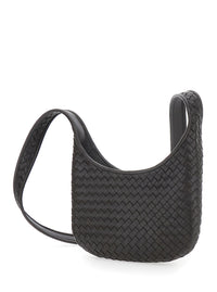 Bottega Veneta Men 'Veneto' Brown Shoulder Bag With Fixed Shoulder Strap And All-Over Intrecciato Motif In Leather Man