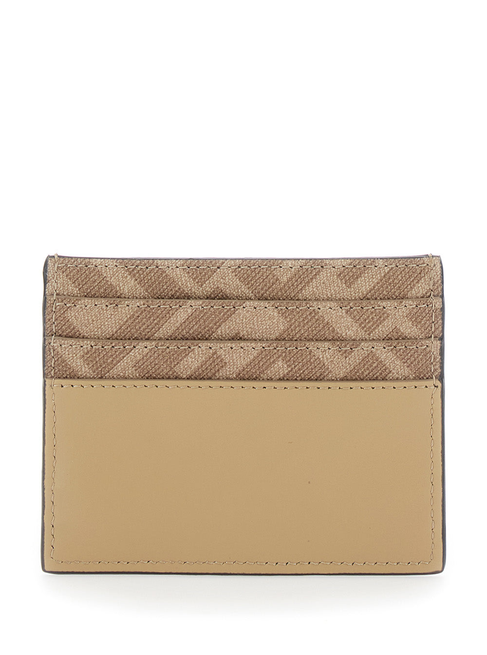 Fendi Men Beige Card Holder With Ff Plaque On The Front In Leather Man
