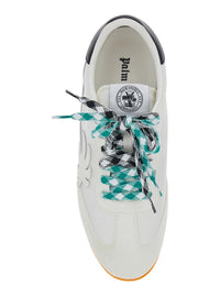 Palm Angels Men 'Pa 5' White Low Top Sneakers With Logo Patch On The Tongue And Contrasting Heel With Logo In Leather Man